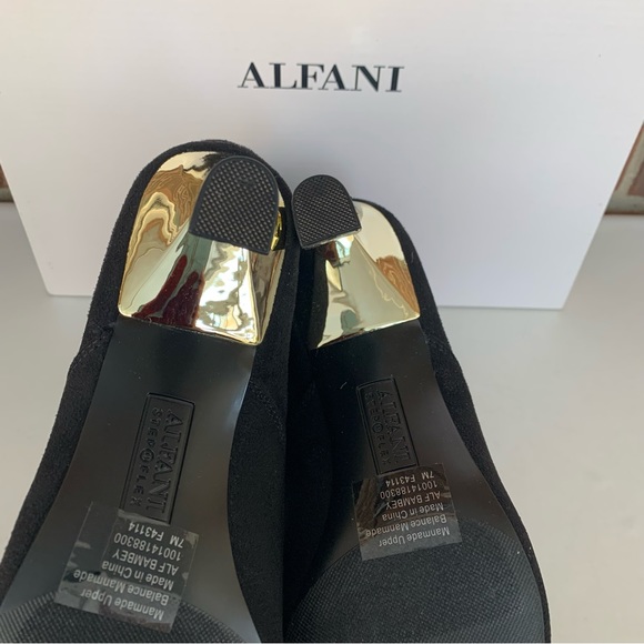 Alfani Bambey Black Fabric Block Heel Ankle Boots Women’s US 7 M NEW - Picture 7 of 8